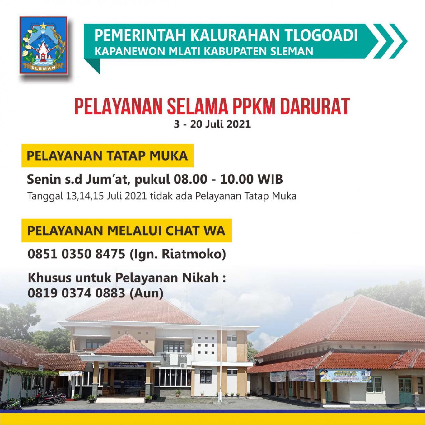 Jam Pelayanan Selama PPKM Darurat