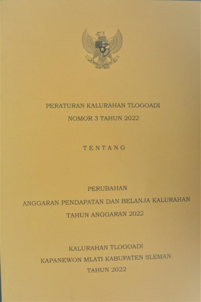 Perubahan APBKal Tahun Anggaran 2022