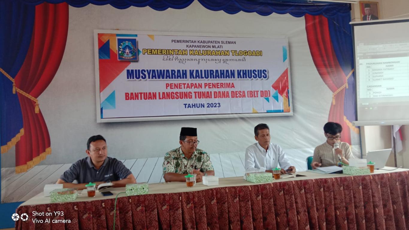 Pelaksanaan Musyawarah BLT DD Kalurahan Tlogoadi