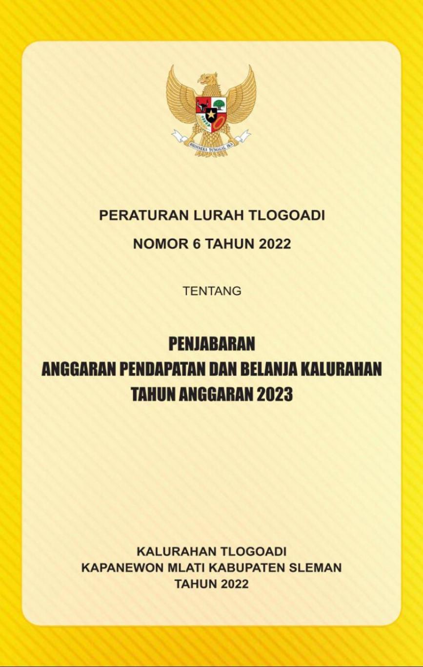 Peraturan Lurah Tlogoadi Nomor 6 Tahun 2022