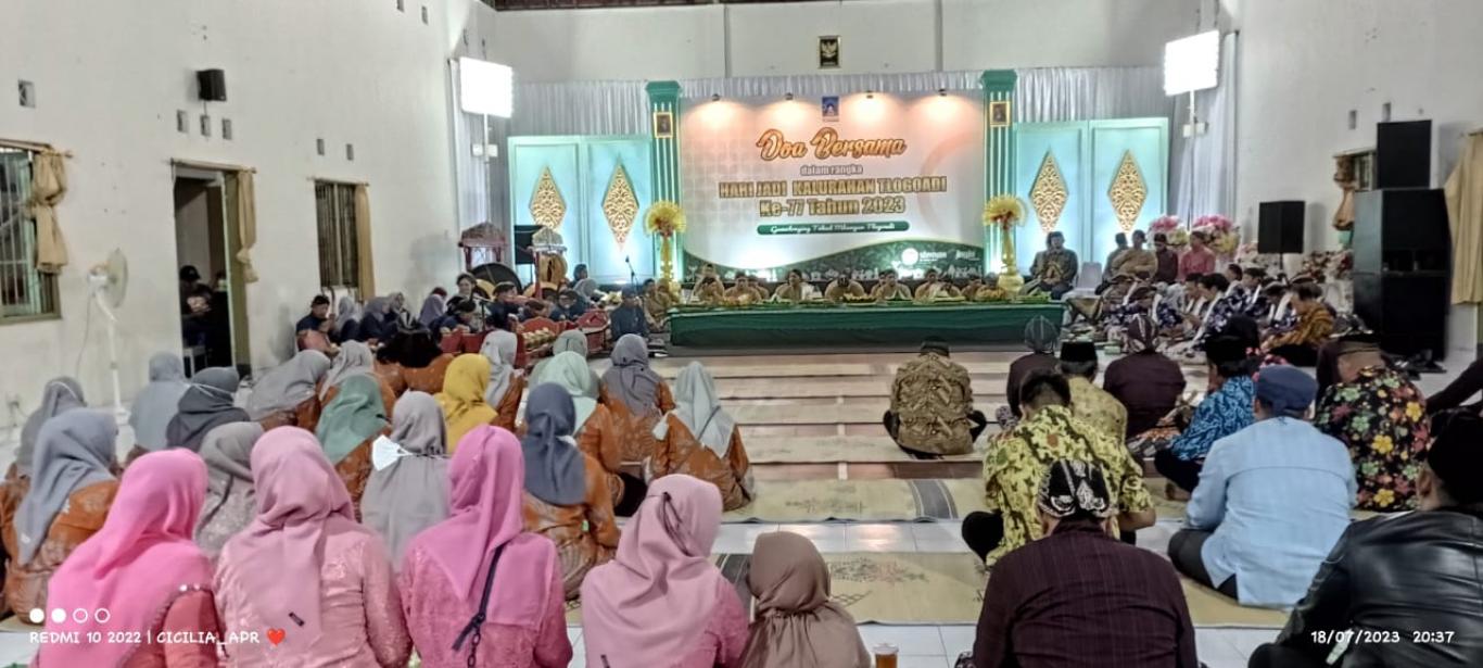Doa Bersama Hari Jadi Kalurahan Tlogoadi ke – 77